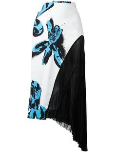 асимметричная юбка с цветочным принтом   Cédric Charlier
