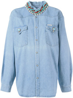 stoned collar denim shirt  Forte Couture