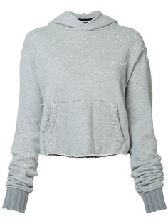worn out effect hoodie Amiri