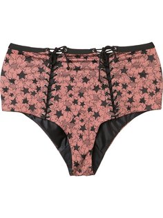 lace-up high waist bikini bottom Fleur Du Mal