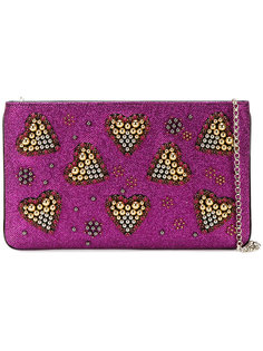 heart embellished clutch Christian Louboutin