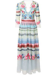 embroidered V-neck dress Temperley London