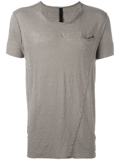 shredded trim front pocket T-shirt  Poème Bohémien