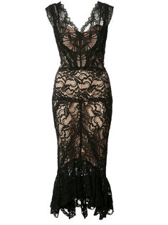 sheer lace dress Nicole Miller