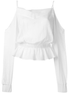 блузка с открытыми плечами Balmain
