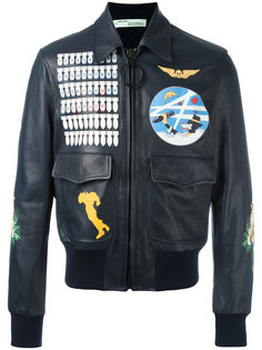 multi prints leather jacket Off-White
