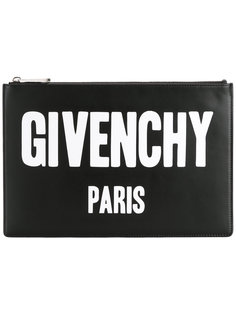 клатч с принтом-логотипом Givenchy