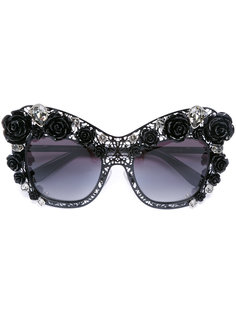 солнцезащитные очки в декорированной оправе Dolce &amp; Gabbana