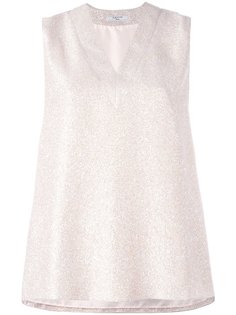 sleeveless lamé top Lanvin