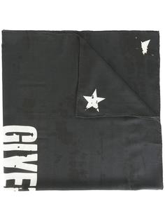 платок с принтом логотипа и рваным эффектом Givenchy