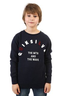 Толстовка классическая детская Quiksilver Holman Crew Navy Blazer
