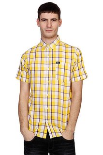 Рубашка в клетку K1X La Check Short Sleeve Shirt Yellow/Violet