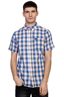 Рубашка в клетку K1X Ny Check Short Sleeve Shirt White/Blue