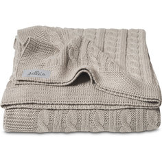 Вязаный плед (косичка) 75х100 см, Jollein, Sand