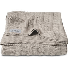 Вязаный плед (косичка) 100х150 см, Jollein, Sand