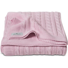 Вязаный плед (косичка) 75х100 см, Jollein, Light pink