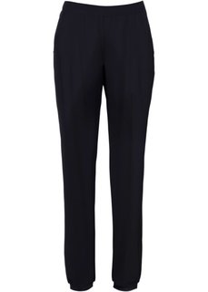 Трикотажные брюки с принтом (черный/серый с узором) Bonprix