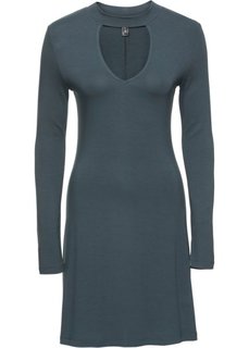 Трикотажное платье с чокером (черный) Bonprix