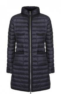 Стеганый пуховик на молнии с накладными карманами Moncler