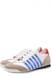 Комбинированные кроссовки New Runners с контрастной отделкой Dsquared2