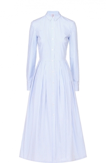 Приталенное платье-рубашка в контрастную полоску Stella Jean
