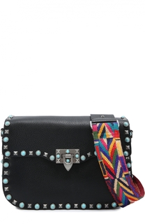 Сумка Guitar Rockstud Rolling с вышитым ремнем Valentino