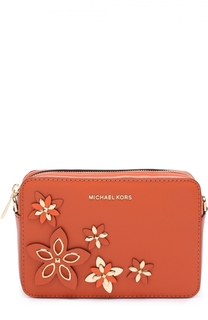 Сумка на молнии с аппликацией Flowers MICHAEL Michael Kors