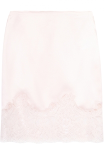 Шелковая облегающая юбка с кружевной отделкой Givenchy