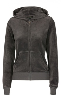 Велюровая куртка на молнии с капюшоном Juicy Couture