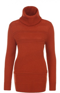 Шерстяной свитер фактурной вязки с высоким воротником Diane Von Furstenberg