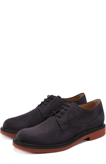 Замшевые дерби с круглым мысом Tod’s Tods