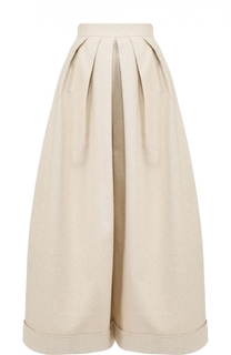 Льняные широкие брюки с карманами Delpozo