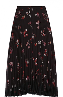 Плиссированная юбка-миди с цветочным принтом REDVALENTINO