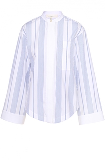 Блуза с воротником-стойкой в контрастную полоску Aquilano Rimondi