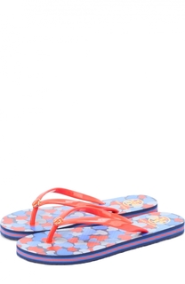 Резиновые шлепанцы с логотипом бренда Tory Burch