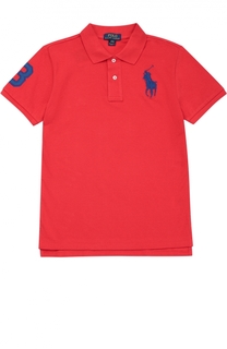 Поло из хлопка с логотипом бренда Polo Ralph Lauren