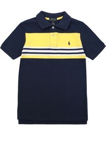 Поло из хлопка с логотипом бренда Polo Ralph Lauren