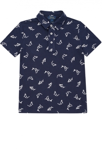Поло из хлопка с принтом Polo Ralph Lauren