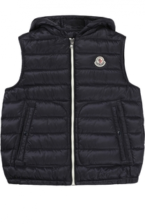 Пуховой жилет с капюшоном Moncler Enfant