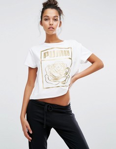 Футболка с принтом металлик Puma X Careaux - Белый