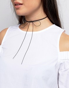Ожерелье-чокер ограниченной серии с бантиком - Черный Asos