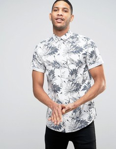 Рубашка с короткими рукавами и цветочным принтом Jack &amp; Jones Originals - Белый