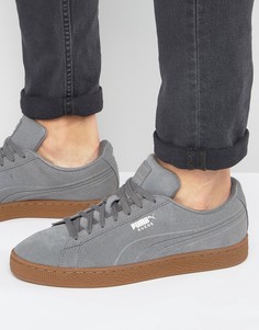 Серые замшевые кроссовки Puma Classic 36109801 - Серый