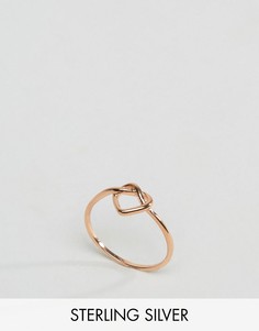 Серебряное кольцо цвета розового золота ASOS - Медный
