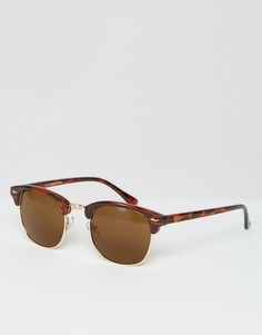 Классические солнцезащитные очки в стиле ретро ASOS - Коричневый