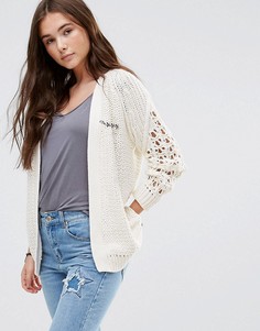 Maison Scotch Chunky Cable Knit Cardigan - Белый