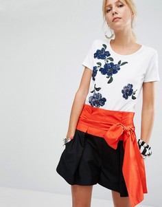 Футболка с отделкой Sportmax Code - Белый