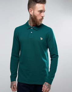 Поло цвета хаки с длинными рукавами и логотипом PS by Paul Smith - Зеленый