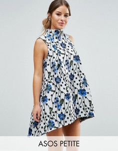 Платье-трапеция мини в горошек ASOS PETITE - Мульти