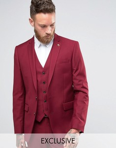Саржевый пиджак Farah Bright Heron - Красный